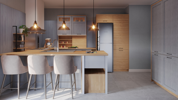 Cucina con penisola Quadra